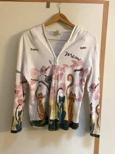 JESS & JANE Damen Medium Miau Miau Katze Kätzchen Hoodie Pullover mit durchgehendem Reißverschluss  - Bild 1 von 5