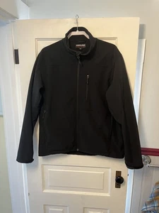 Kirkland Signature Jacket Mens Large Softshell Full Zip Pockets Adjustable Cuffs - Picture 1 of 9