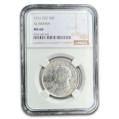 1921 2x2 Alabama Centennial Half Dollar Commem MS-66 NGC - Image 1 of 3