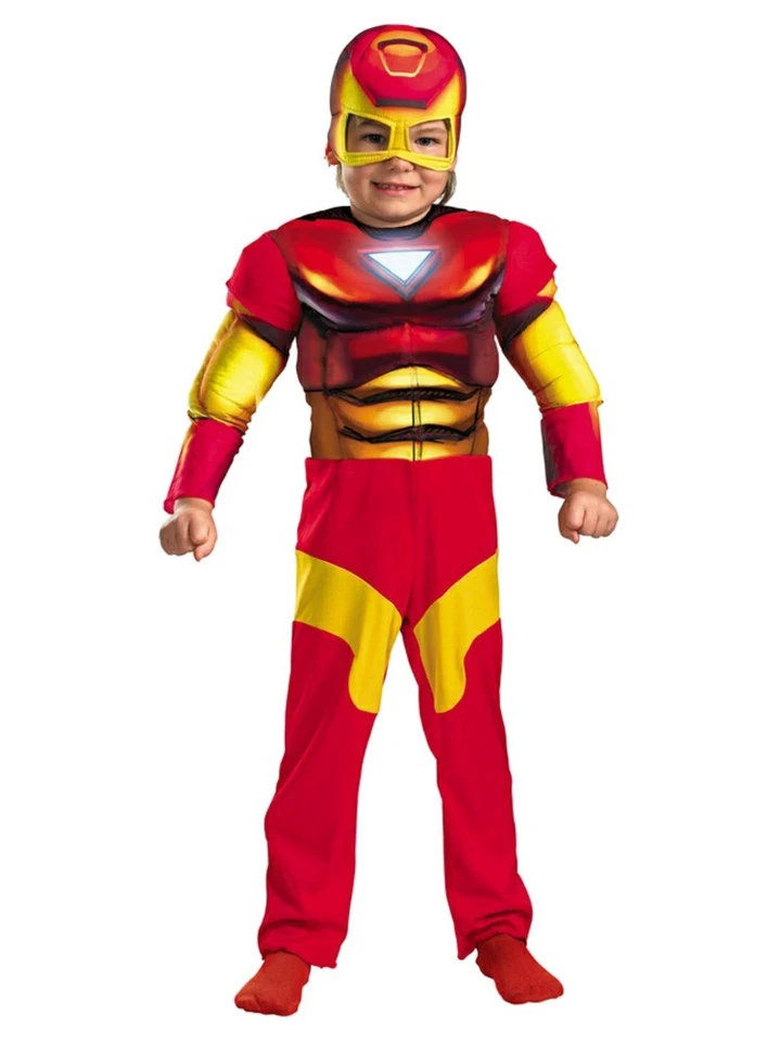 Disfraz y máscara Ironman 2T Iron Man Muscle Ironman 2T de Marvel Comics para niños pequeños Foto 1 de 1