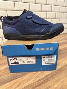 Shimano Am9 MTB Enduro, DH, XC cycling Shoes Size EU 44 Navy Blue - Picture 1 of 10