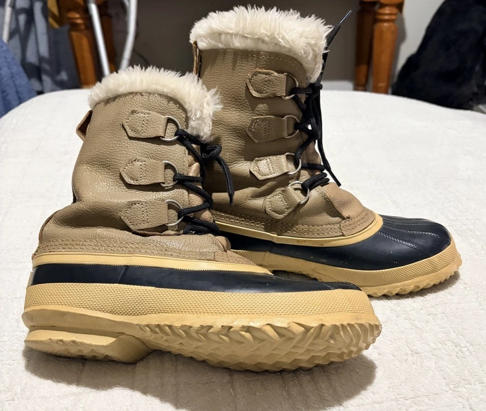 Botas de invierno Sorel Caribou forradas de lana para mujer talla 7, hechas en Canadá Foto 1 de 4