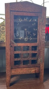Antique New Haven Mission Style Wood San Pedro Clock Runs No Key - Picture 1 of 23