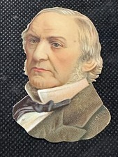 1888 Y95 Y96 Scrap Tobacco / William Gladstone- Politician - Die Cut