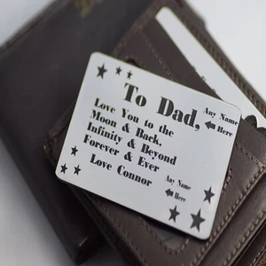 gift card wallet card Wallet Insert Birthday Christmas Gift For Him anniversary - Picture 1 of 6