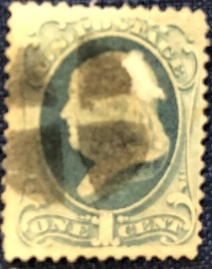 USA POSTAGE STAMP --- ULTRAMARINE 1873 --- ONE CENT - Picture 1 of 2