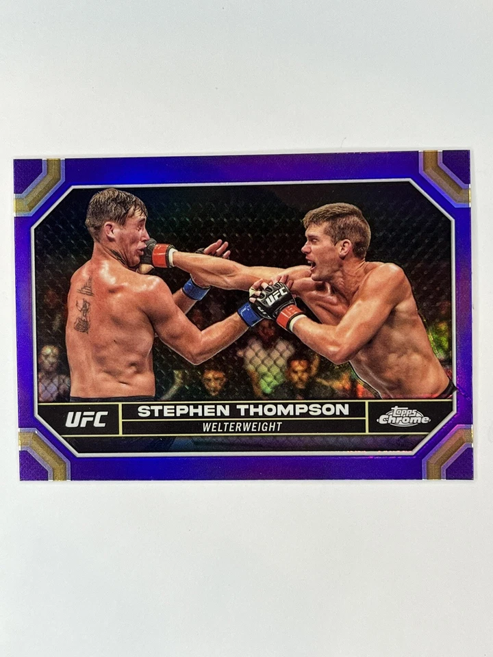 2024 Topps Chrome UFC Purple Refractor Stephen Thompson #180 - Image 1 of 1