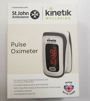 Kinetik Wellbeing JPD-500E Finger Pulse Oximeter - White • 15£
