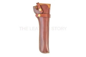 Leather Gun Holster Fits Pietta 1858 Remington Colt 8"-12" Long Barrel Cowboy - Picture 1 of 4
