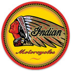 Indian Motorcycle Vintage Style Quality Logo Type Die-cut round MAGNET