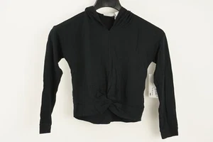 New Zella Girl Kids' Take It Easy Twist French Terry Hoodie in Black Size XS 5/6 - Picture 1 of 8
