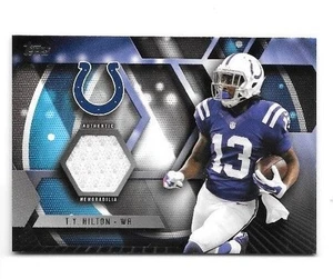 T.Y. HILTON 2015 TOPPS FOOTBALL RELIC GAME USED JERSEY - Picture 1 of 1