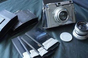 Plaubel Makina IIs anticomar 100 f 2,8 Tele Makinar f4,8 film holder working all - Imagen 1 de 16
