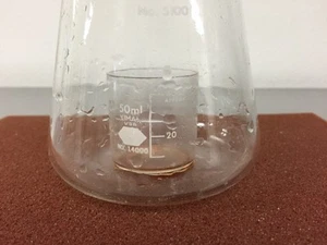 PYREX Corning 5100 500ml Erlenmeyerkolben mit KIMAX 14000 50ml innen - Bild 1 von 4