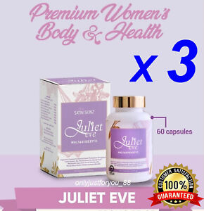 Satin Skinz Juliet EVE Feminine Hormone Bust Up Breast Anti Aging X 3 Bottle