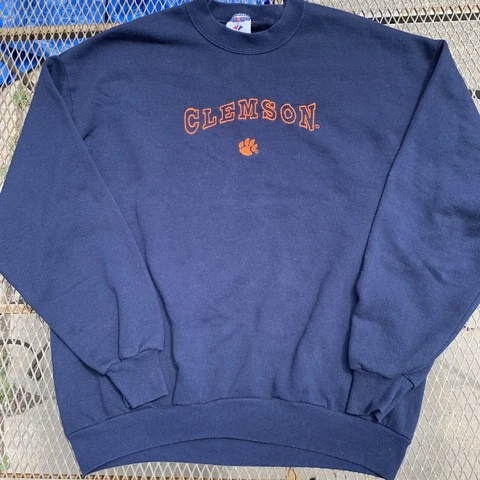 Vintage Clemson Tigers Crewneck College Sweater Sweatshirt Size XL Cover