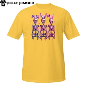 Skeleton Bunny Squad T-Shirt | Pastel Goth Three Skulls | Creepy Cute Rabbit - Picture 1 of 33