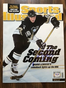 Mario Lemieux Autographed Sports Illustrated - PSA Authenticated - 3/12/2001 - Picture 1 of 4