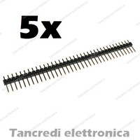 5 pz Connettori strip line 40 poli pin maschio L=6mm stripline separabili header