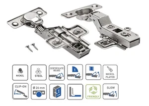 HINGE KITCHEN CABINET CARAVAN DOOR MINI 26 mm Soft Close Concealed Inset - Picture 1 of 5