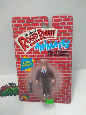 WHO ENMARCÓ A ROGER RABBIT Animates (1988 LJN) -- Eddie Valiant AF -- En tarjeta Foto 1 de 3