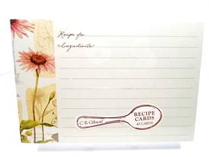 Neu Rezeptkarten blühende Kräuter 40 Stück 2-seitig 4x6" C.R. Gibson Susan Winget - Bild 1 von 5