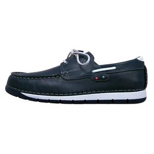 Fluchos Andrey: Zapatos Para Hombre Nauticos Azul Piel Flexibles Confort F1448 - Picture 1 of 6