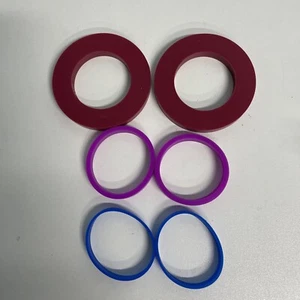 Rolling Pin Guide Ring Spacer (6-Piece Set) Silicone Slip on 1.75-2 inches wide - Picture 1 of 13