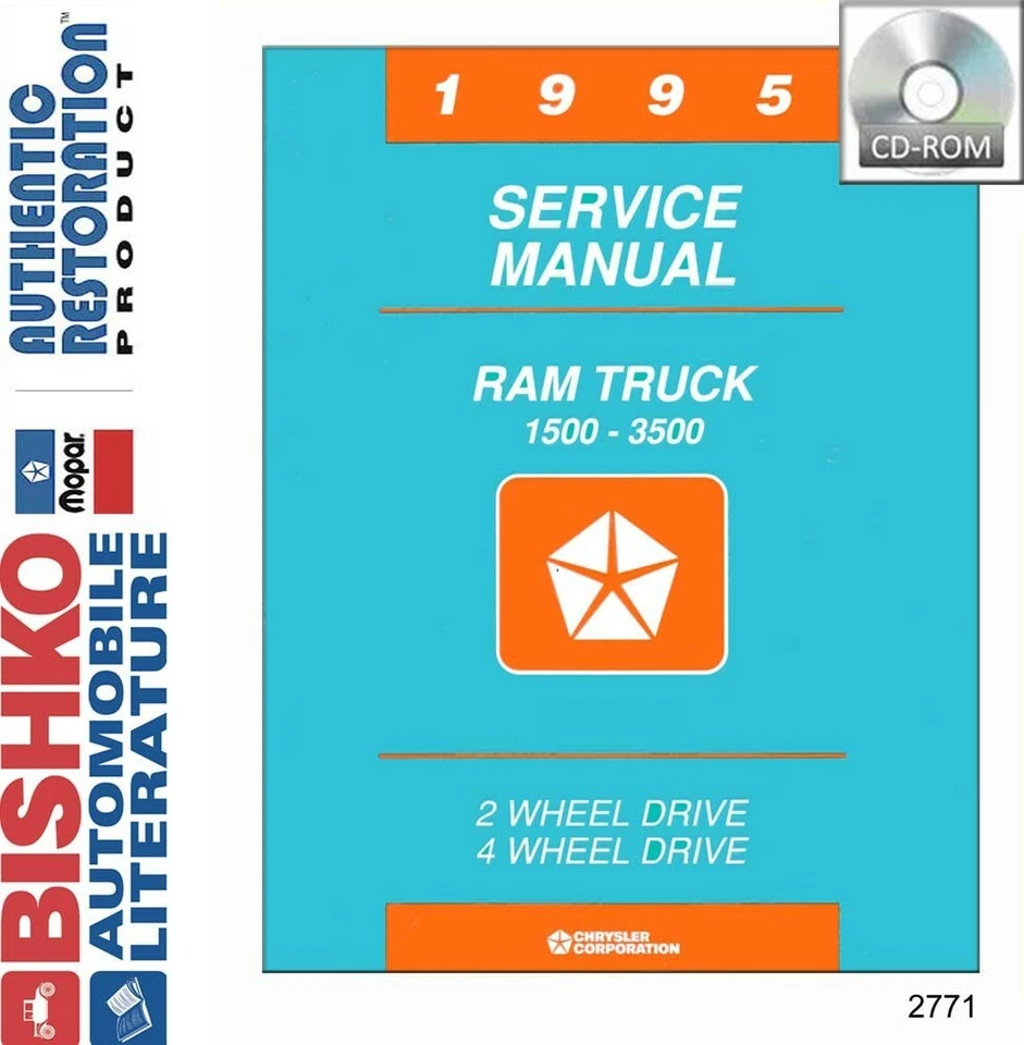 1995 Dodge Ram Truck Shop Service Repair Manual CD Engine Drivetrain Electrical - Изображение 1 из 1