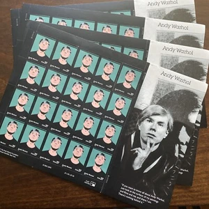 Andy Warhol Sheet of Twenty 37 Cents Postage Stamps - Picture 1 of 1