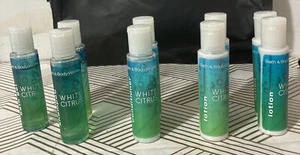 Bath & Body Works WHITE CITRUS Travel Size Lot of 9 Lotion Shampoo Conditioner - Picture 1 of 5