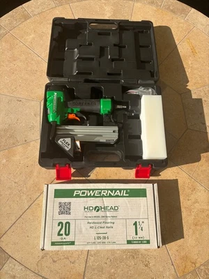 Powernail 2000F Pneumatic 20 Gauge L-Cleat Flooring Nailer 5000 nails Open Box!