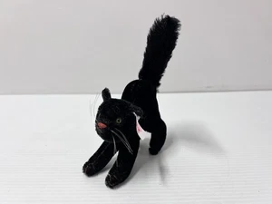 Vintage 4” Steiff Black Scary Cat Limited Edition 1179/2003 #666957 Arched Back - Picture 1 of 10
