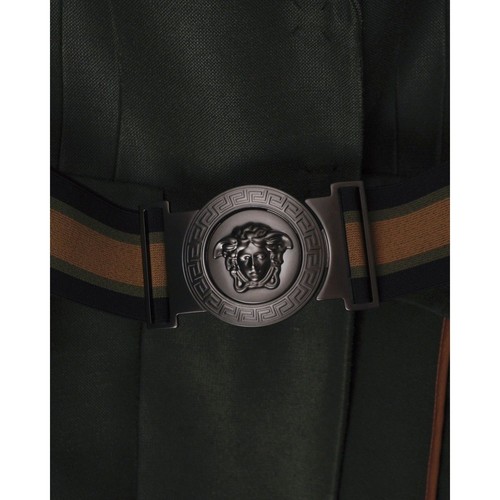Rara giacca abito kaki militare versace medusa