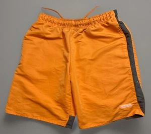 Nike Vintage Athletic Shorts Gray Tag w/Pockets Drawstring Orange Men’s Size M - Picture 1 of 15
