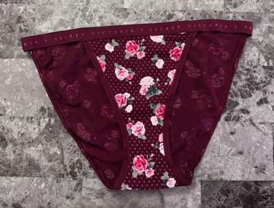 NWT VICTORIA'S SECRET FLORAL POLKA DOT LIGHTWEIGHT BAND STRING BIKINI PANTIES - Image 1 of 3