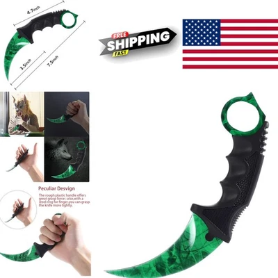 Ergonomic Karambit Knife with Plastic Handle Lightweight for Hunting and Camping - Image 1 of 4