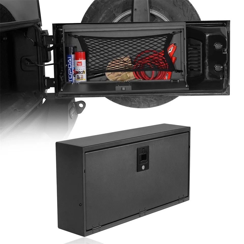 Rear Trunk Tailgate Table Storage Lock Steel Box for Jeep Wrangler JK 2015-2018 - Image 1 of 4