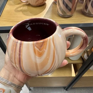 Starbucks 2025 Herbst Halloween Orange Creme Marmoriert Kürbis Keramik Tasse Neu - Bild 1 von 2