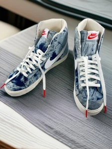 Nike Blazer '77 Mid Washed Denim W - Size 7.5 - Picture 1 of 10