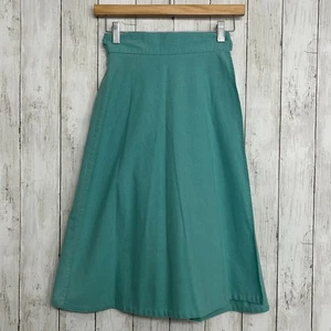 Gonna Alfred Paquette Vintage Midi Boho Fluida Picnic Vita Alta Avvolgente - Foto 1 di 12