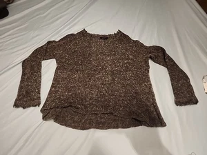 Lucky Brand Cardigan Womens L 2 Tone Grey Wool Blend Sweater - Picture 1 of 5