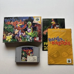 Banjo-Kazooie Nintendo 64 N64 Videojuego Completo CIB Manual Caja Lote AUTÉNTICO! - Imagen 1 de 20