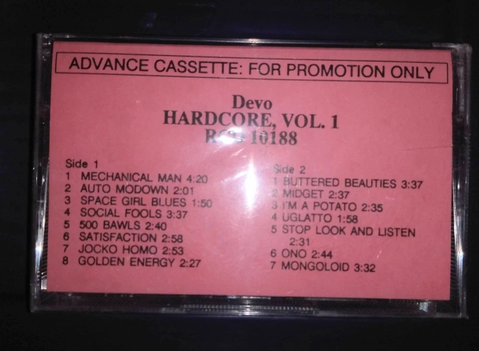 DEVO Hardcore Vol. 1 promo cassette SEALED Mothersbaugh Casale - Image 1 of 2
