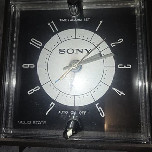 vintage SONY mid-century modern Retro Alarm radio CLOCK 6RC-23 Works Tested READ - Picture 1 of 13