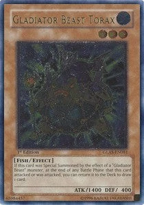 YuGiOh Gladiator Beast Torax (V.2) GLAS-EN081 Ultimate Rare Englisch NM unl. - Bild 1 von 2