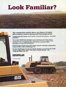 Anuncio impreso de tractor CAT Caterpillar Challenger 65 1990 - Imagen 1 de 1