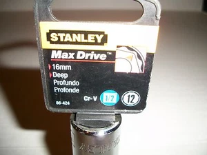 NEW STANLEY  1/2 in Drive Deep Socket    Metric     16mm - Bild 1 von 3