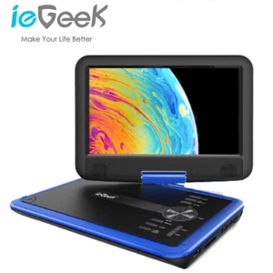 ieGeek Lettore DVD Portatile 9" HD Schermo Girevole Batteria Ricaricabile Region Free - Foto 1 di 7