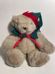 Vtg Vermont Teddy Bear Company Jointed CHRISTMAS Holiday Elf w/Tags 10” 1993